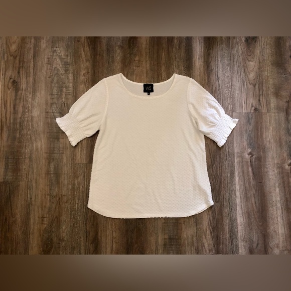 Anthro W5 White Textured Top - Picture 2 of 10